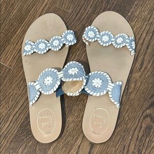 Jack Rogers Lauren sandals blue chambray